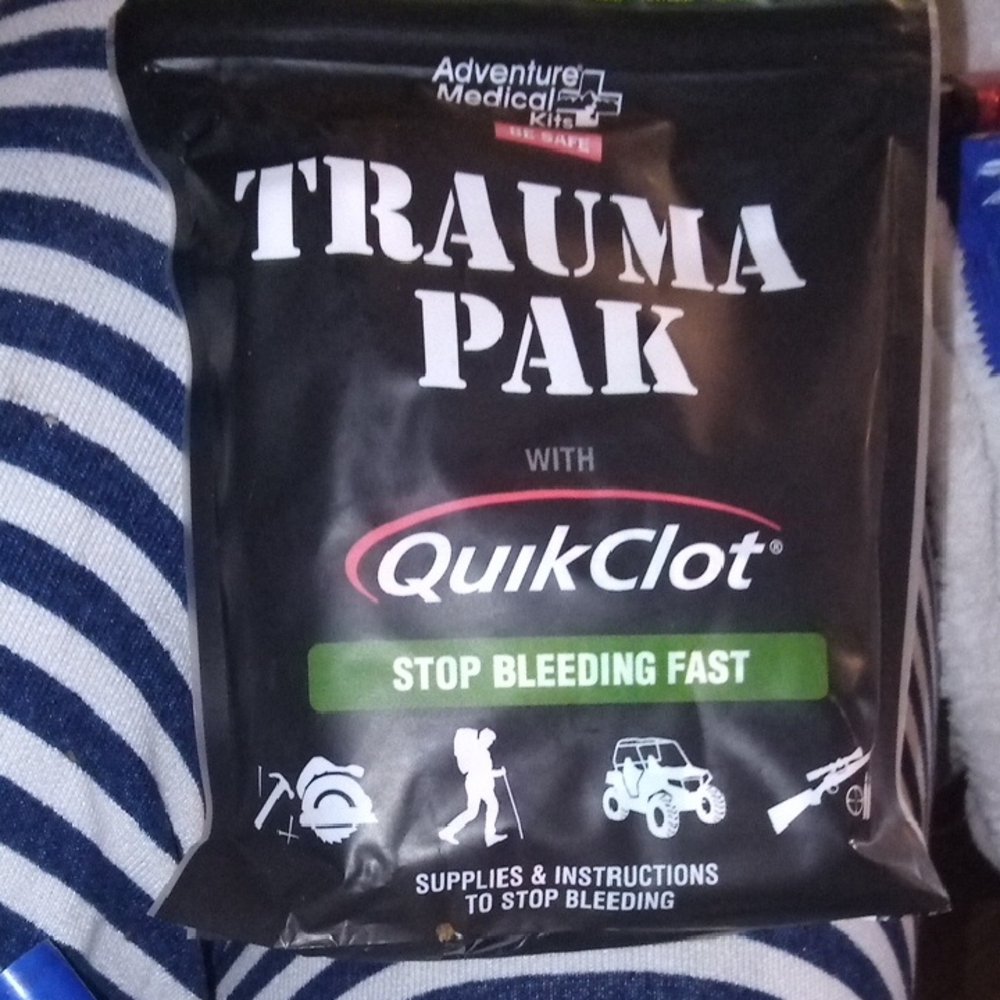 Trauma Pak First Aid Stop Bleeding Pack - Black
